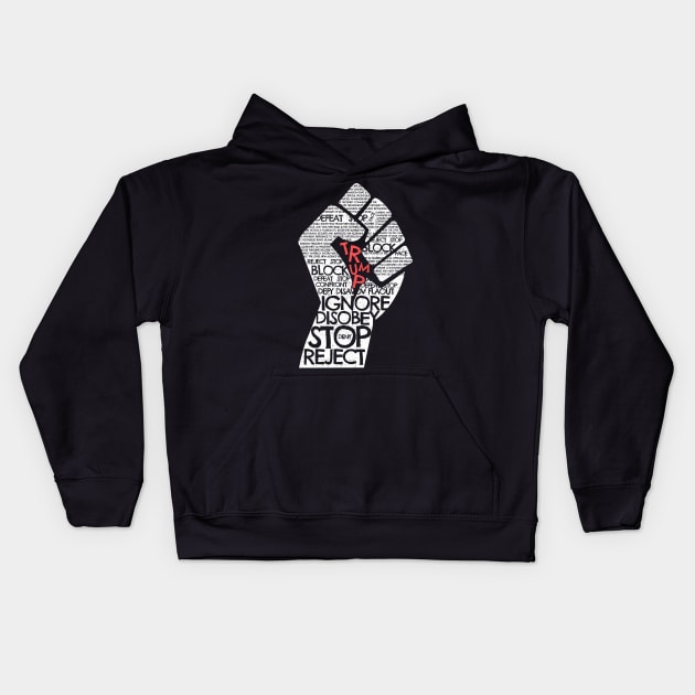 '4th of July Resist Fist' Awesome Anti-Trump Protest Gift Kids Hoodie by ourwackyhome